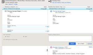 Military record info familysearch