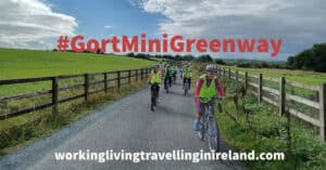 People cycling on the #GortMiniGreenway